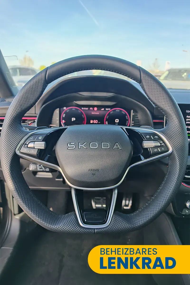 bild zeigt Lenkrad vom Skoda Kamiq
